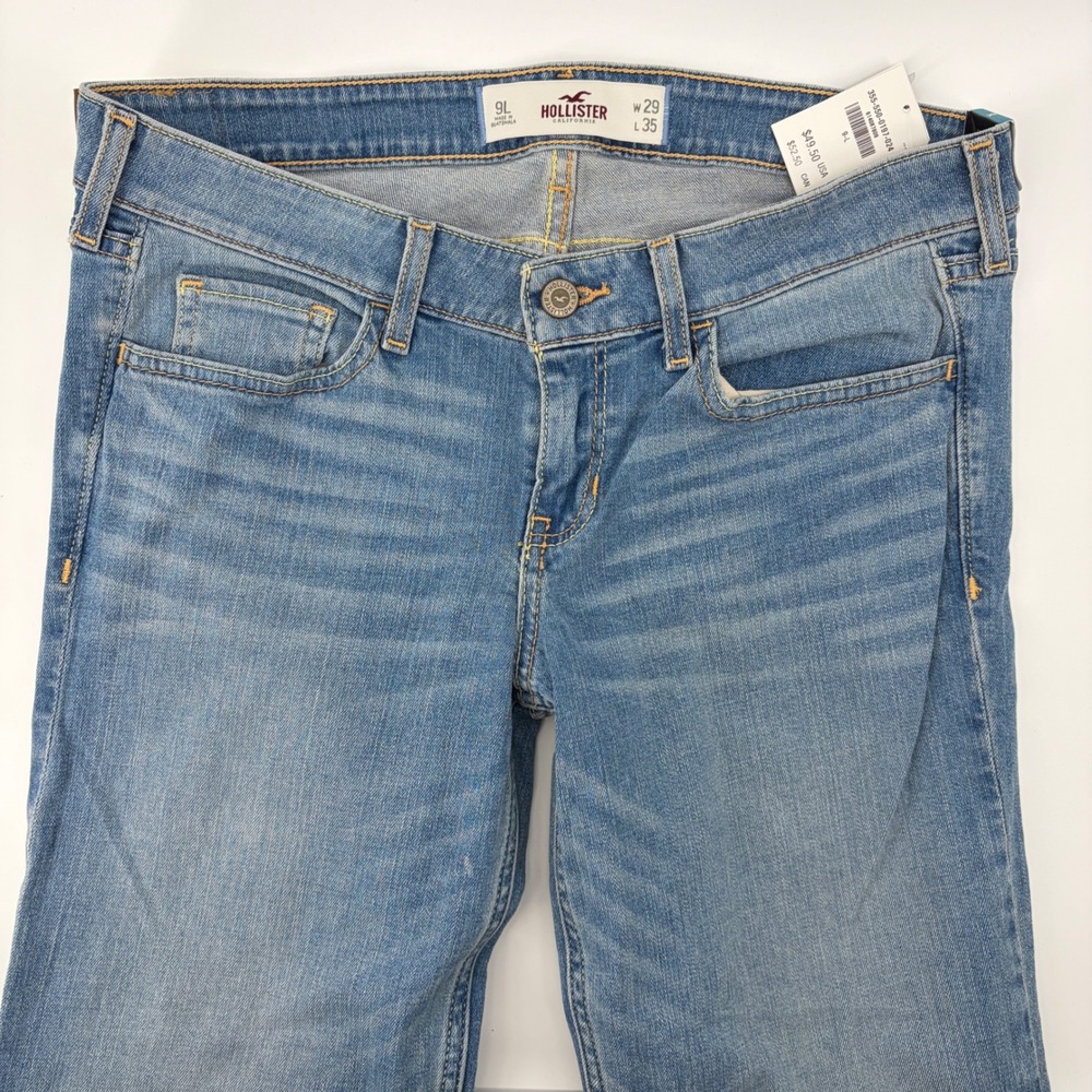 Hollister Jeans Womens 9L W29 NEW Bootcut Medium Wash Low Rise